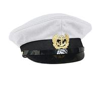 Mil-Tec Mixte Marine avec Insignehe Casquette Newsie, Blanc, Taille unique EU
