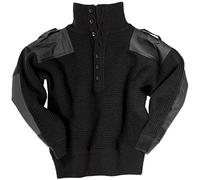 Mil-Tec Mixte Pull-over Alpin Autrichien Laine Noir Veste, Noir, 54 EU