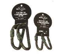 Mil-Tec mousqueton TACTICAL 8 cm woodland 2 pièces 15922080