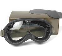 Mil-Tec Lunettes anti-poussière M44 – Aviateur US avec récipient – Noires/Olive