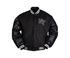 Mil-Tec NY Veste de baseball avec écusson noir, Noir , L