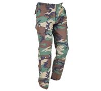 Mil-Tec Pantalon Cargo Militaire Homme Ripstop Camouflage Woodland