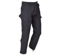 Mil-Tec Pantalon Cargo Militaire Homme Ripstop Style Armée Américaine Noir