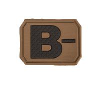 Mil-Tec PATCH 3D BLOOD B NEGATIF dark coyote 16831419