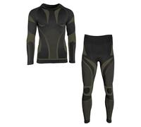 Mil-Tec Sous-vêtements thermoactifs Performance - Thermiques respirants 4-Way - Long L/XL Noir
