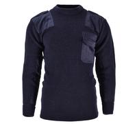Mil Tec Pull Homme Commando Style Allemand Laine Renforcé Poche Drapeau Bleu