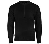 Mil-Tec Pull-over Col Rond à Fermeture Éclair Oliv Noir Laine S-XXL