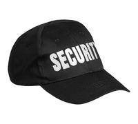 Mil-Tec Security Baseball Cap Airsoft Chapeau Militaire Chasse Sécurité Noir