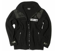 Mil-Tec Security Veste Fleece Service Sécurité Agent Patch Noir Avec Zip
