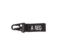 Mil-Tec Tact. Porte-clés Groupe sanguin Pack of 5 (Noir/A Negativ)