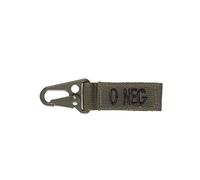 Mil-Tec Tact. Porte-clés Groupe sanguin Pack of 5 (Olive/0 Negativ)