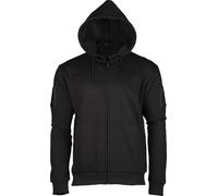 Mil-Tec Tactical, sweat à capuche zippé XXL Noir Noir