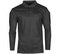 Mil-Tec Tactique Pour Des Hommes Manche Longue Séchage Rapide Chemise Polo Noir
