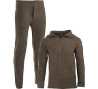 Mil-Tec Thermofleece Zip, sous-vêtements fonctionnels L Olive Olive