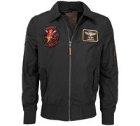 Mil-Tec Top Gun Veste De Vol Hornet Coupe-Vent Poids Léger Respirant Homme Noir