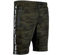 Mil-Tec Training Shorts Hommes Militaire Sport Gym Athlétique Woodland Camo