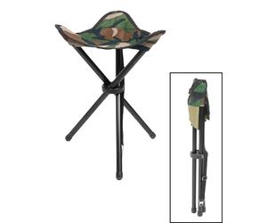 Mil-Tec Tripod Camo, chaise pliante Woodland Woodland
