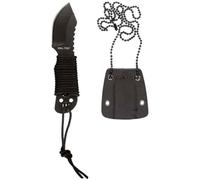 Mil-Tec Unisex - Paracord Neck Knife for Adult, Black, 10.5 cm