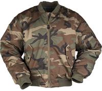 Mil-Tec US Aviator MA1, veste en textile M Woodland Woodland