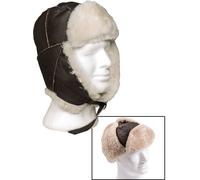 Mil-Tec US B3 Leather, bonnet de fourrure XXL Marron Marron