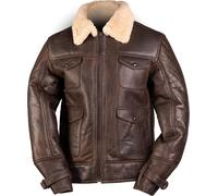 Mil-Tec US Navy A4 Bomber, veste en cuir S Marron Marron