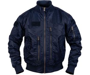 Mil-Tec US Tactical Aviator, veste en textile M Bleu Foncé Bleu Foncé