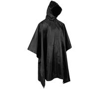 Mil-Tec Wet Weather Poncho Encapuchonné Imperméable Armée de terre Camping Noir