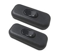 Mila-Amaz 2Pcs Interrupteur Bi-polaire Inter à Bascule 6A 250V Interrupteur à touche basculante Variateur d'intensité/commutateur pour Lampe, Noir KiKiHong