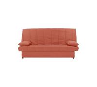 Banquette clic clac 3 places - Tissu 100% coton Terracotta - Style Contemporain - L 190 x P92 cm - MILA