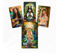 Mila Charles Highly Sensitive Tarot Heartlight Edition Tarotdeck avec 78 cartes et bord doré, bilingue (allemand et anglais), pour une clarté spirituelle et des personnes très sensibles I