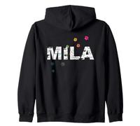 Mila - Un Beau nom avec des Papillons. Sweat à Capuche