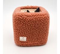 Milaboo® Housse en peluche de qualité supérieure pour Toniebox - Fabriquée à la main en Allemagne - Avec tissu en peluche doux - Housse de protection et manipulation facile (rose foncé)