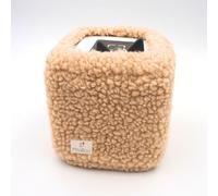 Milaboo® Housse en peluche de qualité supérieure pour Toniebox - Fabriquée à la main en Allemagne - Avec tissu en peluche doux - Housse de protection et manipulation facile (beige)