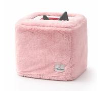 Milaboo Housse en peluche pour Toniebox 1 & 2 - Housse en tissu doux avec élastique - Housse de protection ajustée contre la poussière et les rayures (fourrure synthétique - rose)