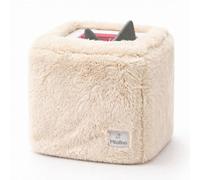 Milaboo Housse pour ours en peluche Toniebox 1 & 2 - Revêtement en tissu doux avec élastique, protection sur mesure contre la poussière et les rayures (fausse fourrure - crème)