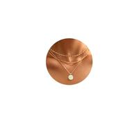 Milacolato Collier Plaqué Or Femme 14 Carats, Collier Breloque Acier Inoxydable Colliers Pendentif Chaine Serpent Imperméable Paperclip Colliers Ras De Cou Ensemble Bijoux-D