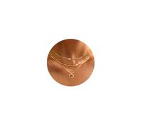 Milacolato Collier Plaqué Or Femme 14 Carats, Collier Breloque Acier Inoxydable Colliers Pendentif Chaine Serpent Imperméable Paperclip Colliers Ras De Cou Ensemble Bijoux-A