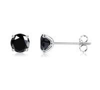 MILACOLATO CZ Boucles d'Oreilles Argent 925 Pour Femme Homme, Longues Boucles d'Oreilles Clou Arc-En-Ciel Avec Zirconium Aurora, Argent/Or/Or Rose Cuff CZ Sleeper Oreille Piercing Hypoallergénique 5mm