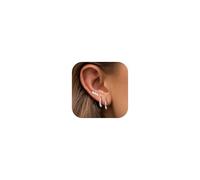 MILACOLATO de Argent Boucles D'Oreilles en Plaque Or pour Femmes Ensemble