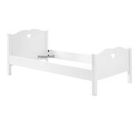 MILADY - Lit 90x200cm Blanc Motifs Coeurs Ajourés - Altobuy Blanc