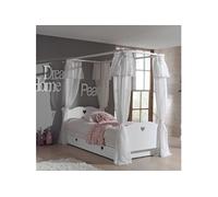 MILADY - Lit à Baldaquin 90x200cm Complet + Sommier -