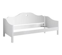 MILADY - Lit Banquette 90x200cm Blanc Motifs Coeurs Ajourés - Altobuy Blanc