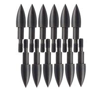 Milaem 12 Pointe de Flèche en Acier Inoxydable 100 Grain pour Flèches de Carbone, Fibre de Verre et Aluminium, Adaptable, Facile à Utiliser, Ambidextre