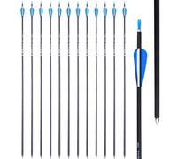 Milaem 12pcs 30 Pouces Flèches de Carbone Tir à l'arc la Spine 700 Flèche de Chasse pour Arc Classique Arc à Poulies