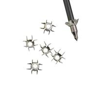 MILAEM 24pcs 8 Patte Judo Pointes de flèche tir à l'arc 25 Grain Broadheads Flèches Pointes pour ID 6.2mm Flèches