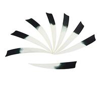 MILAEM 50 pièces flèche fletches Plumes de Dinde 5 Pouces Naturelle pour la Chasse au tir à l'arc flèches (Bouclier Forme)