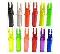 MILAEM 50pcs tir à l'arc Encoches de Flèche insérer flèche nocks en Plastique flèche queues pour ID 6.2mm flèche Arbre (Jaune)
