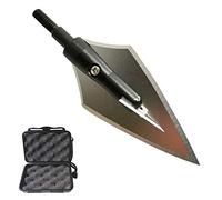 MILAEM 6pcs Tir à l'arc Têtes de Flèche 160 Grain Pointes de Flèche 2 Lames 144 Grain Points de Chasse Broadheads pour Arbalète et Flèches de Carbone (Type 1)