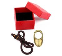 MILAEM Anneau de Pouce pour Le tir à l'arc avec Poignet en Laiton Traditionnel Fait à la Main pour la Pratique et Le tir (19#)