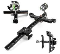 Milaem Tir à l'arc Bow Sights Viseur pour Arc à poulies 1 Pin 0.059" Cibles de visée 4X Loupe d'objectif avec Micro Adjust pour Le tir à l'arc recourbé à l'arc à poulies